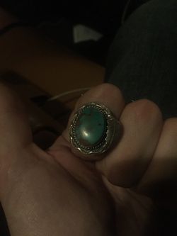 Silver turquoise ring