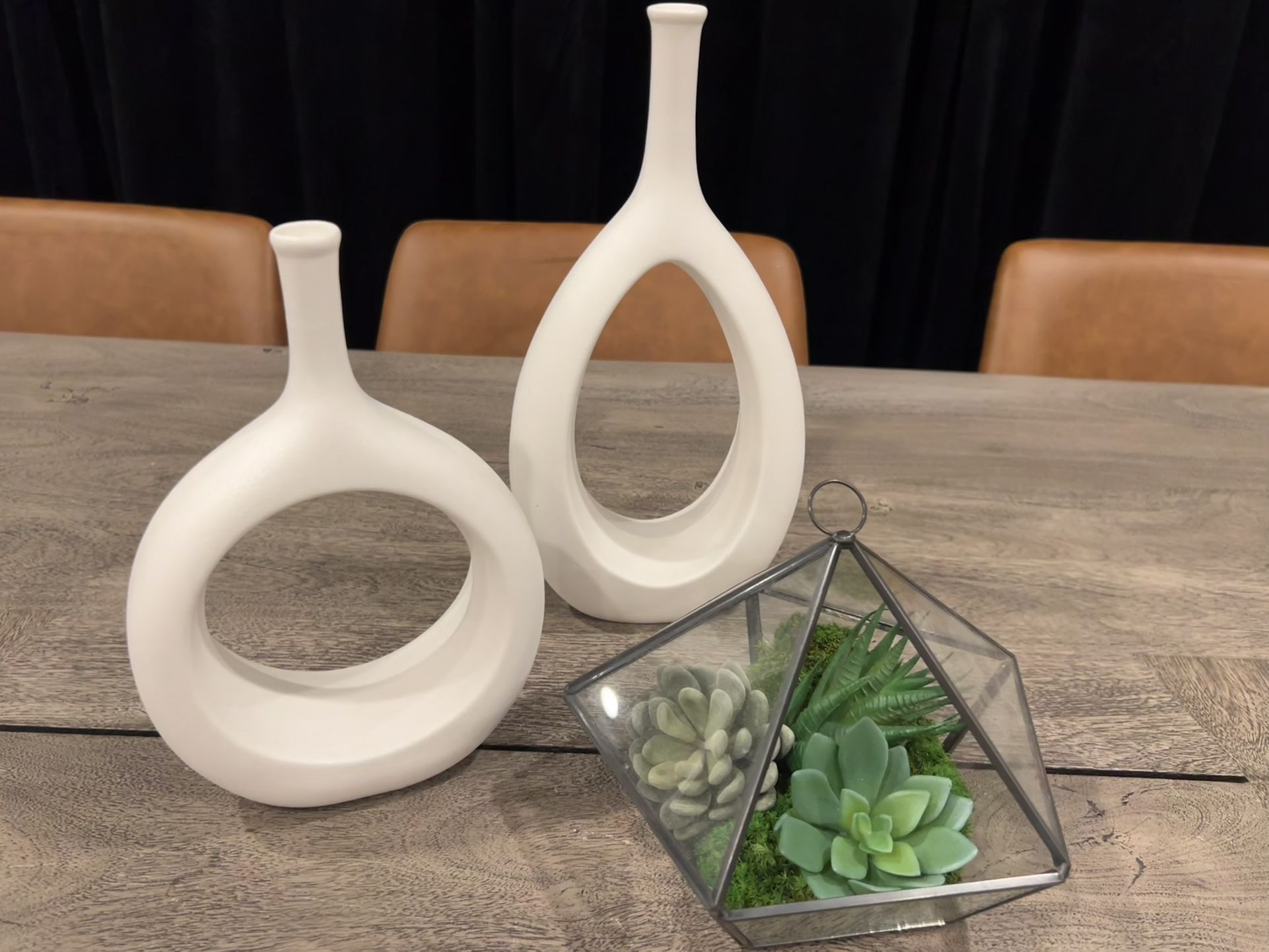 Tabletop Decor Set Vases Succulent