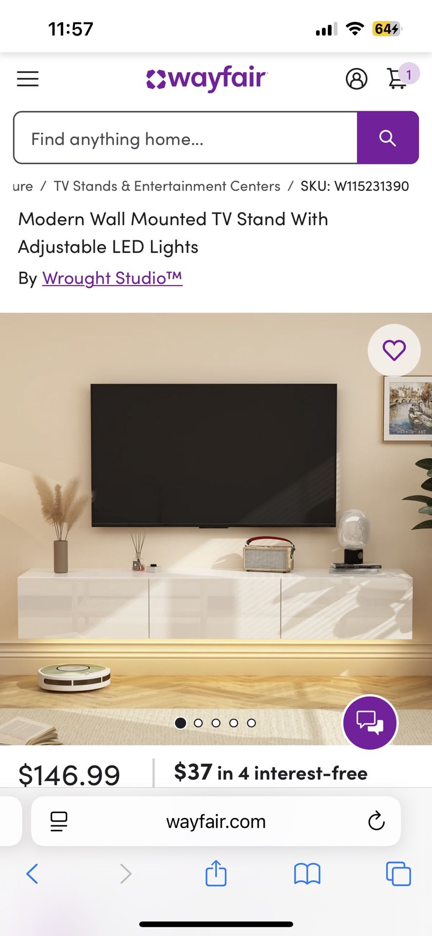 Wall Mounted tv Stand