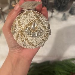 Christmas tree ball ornament beaded