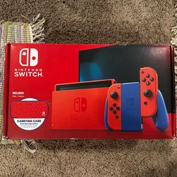 Red and Blue Mario special edition switch non oled