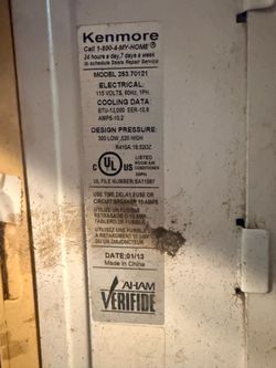 12000 BTU KENMORE window ac