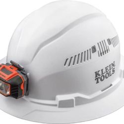 Klein Tools 60407 Hard Hat with Light, Vented Full Brim Style