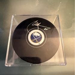 Buffalo Sabres Bread May Signed Hockey Puck 