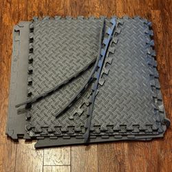 Puzzle Exercise Mat ½ in, EVA Interlocking Foam Floor Tiles for Home Gym