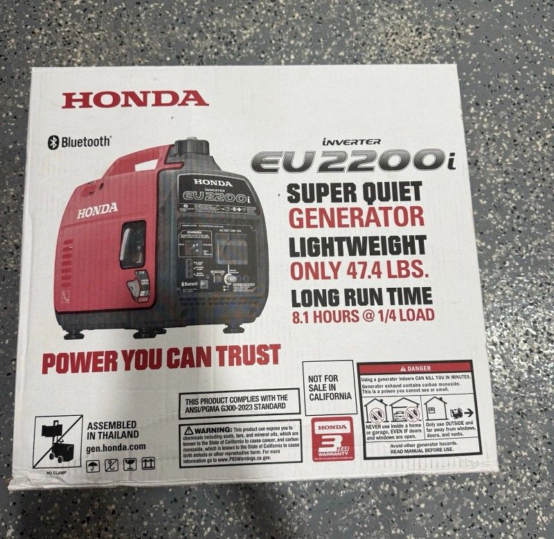 Honda Eu2200i 2200 Watt Inverter Generator New 