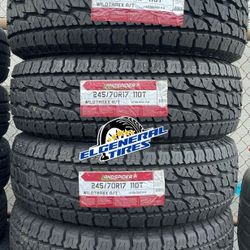 245/70/17 A/T New Tires #4 Landspider Mount & Balance // 4 llantas nuevas  Landspider Instaladas Y Balanceadas