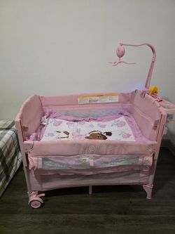 JOYMOR 9in1Baby bed pink color