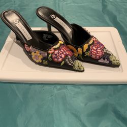 Ellemenno Black/Colorful Design Size 6.5 M