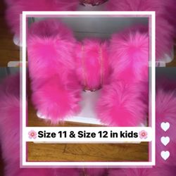 Little Girl Fur Boots Size 11/12