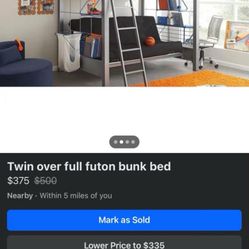 Twin Over Full Futon Bunk Bed