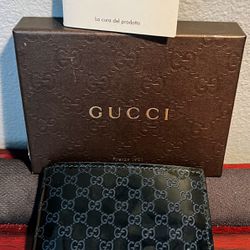 🔥Gucci Micro Guccissima Blue patent leather Men’s Wallet 🔥