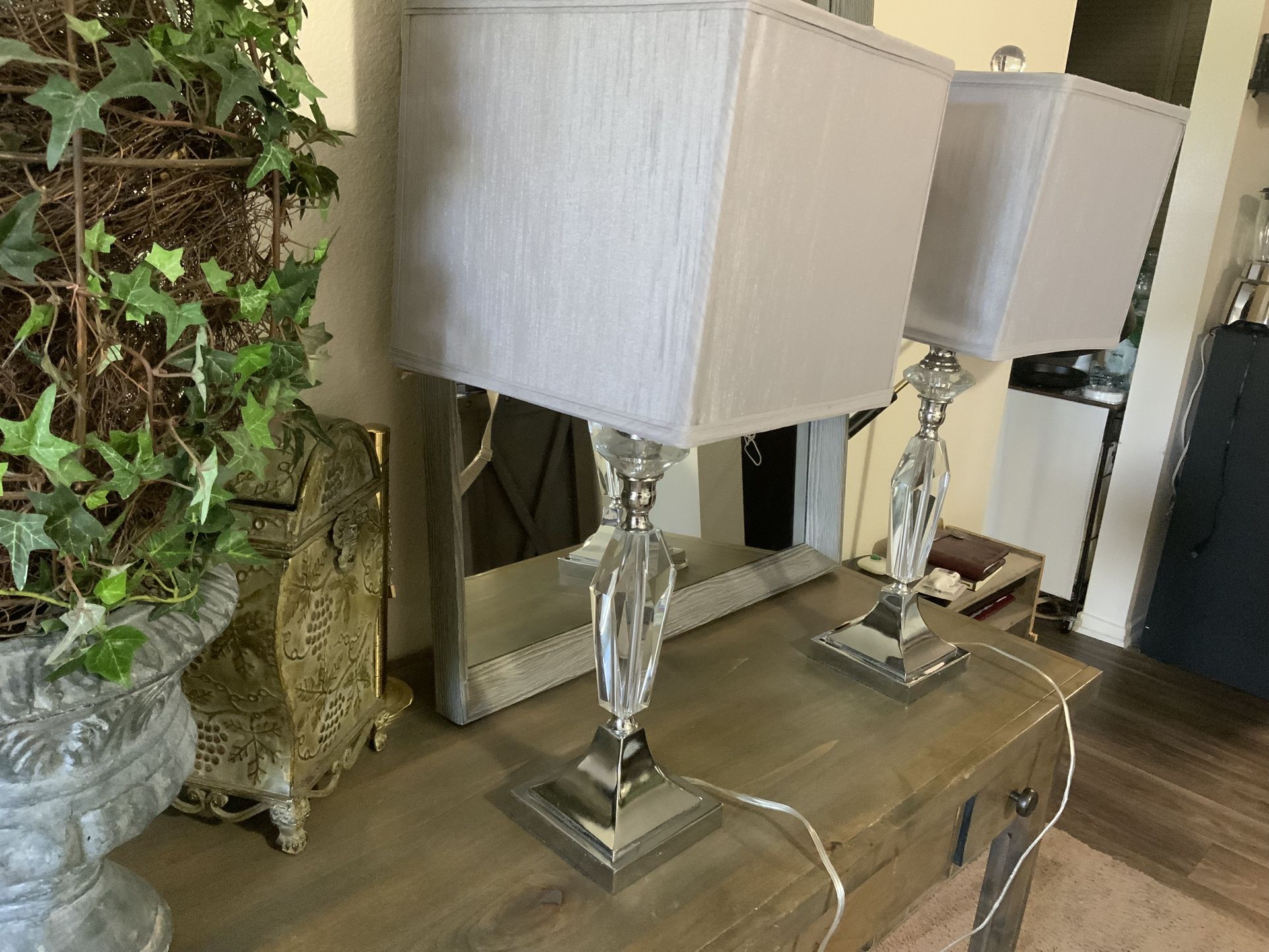 Two Nice Lamp Gray Lamp Shade