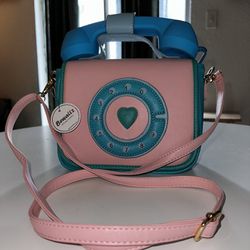 Pink And Blue Hand Bag
