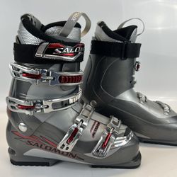 Salomon Shadow Mission Ski Boots Size 27–27.5 Mondo Gray/Red Good Shape