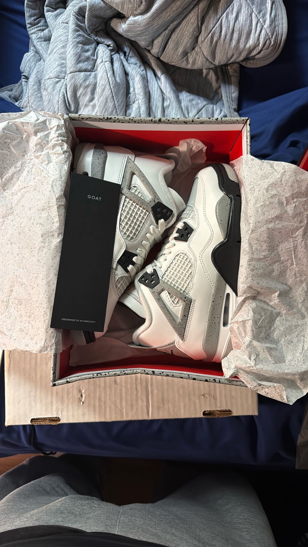 2025 Air Jordan 4 White Cement Size 4.5 Y