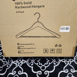 Extra wide shoulders solid wood hangers
