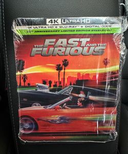 The Fast and the Furious 4k Steelbook WITH Digital Code