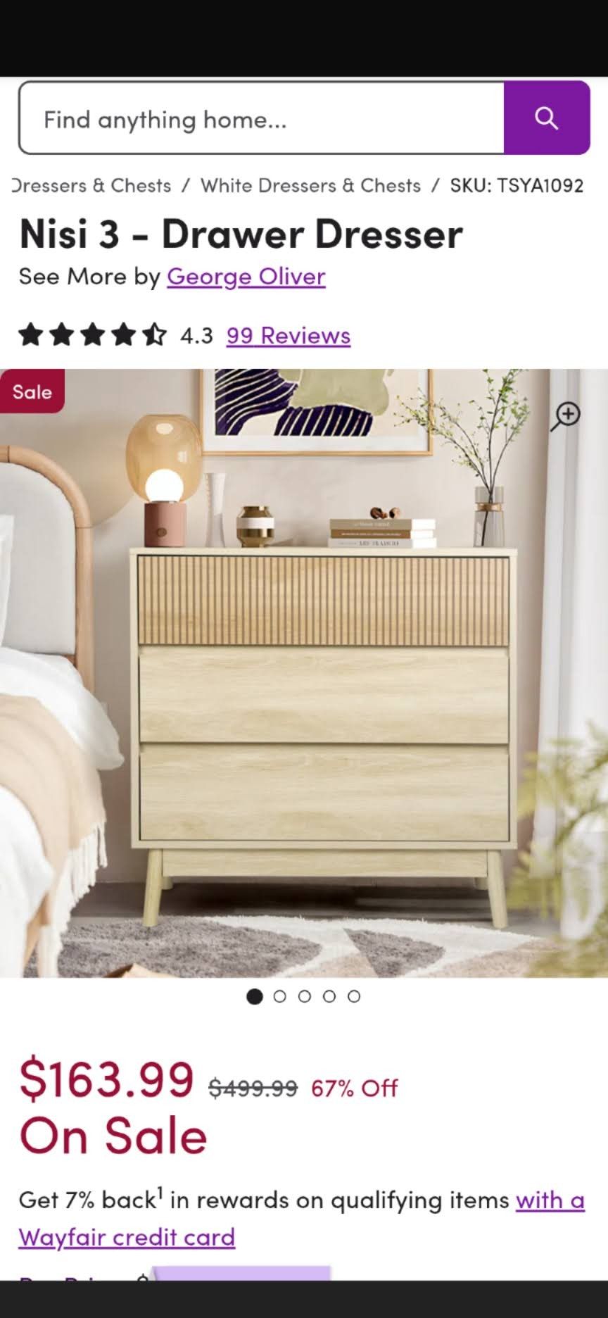 Drawer Dresser Brand New