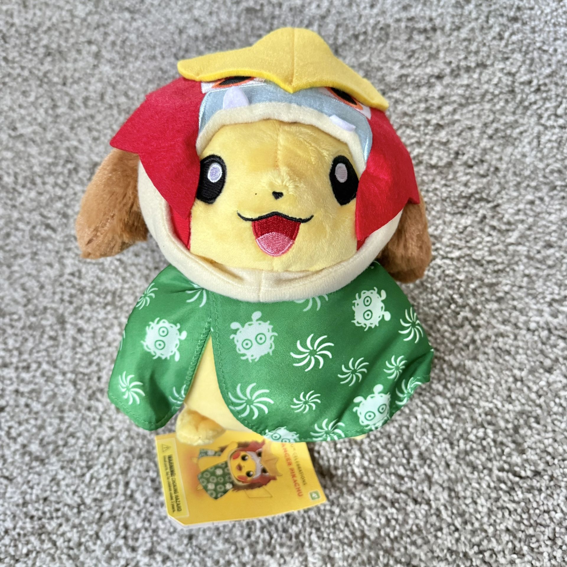 Pokemon Center Monthly Pikachu Entei Lion Dance Plush Toy