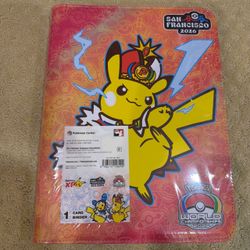 PIKACHU CARD BINDER 2026 POKEMON XP WORLD CHAMPIONSHIPS SAN FRANCISCO EXCLUSIVE