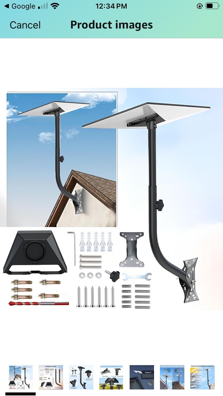Starlink Gen 3 Mount Kit Ajustable Pole Mount Starlink Gen 3/V3 Pipe Adapter Wall/Roof Mounting Bracket
