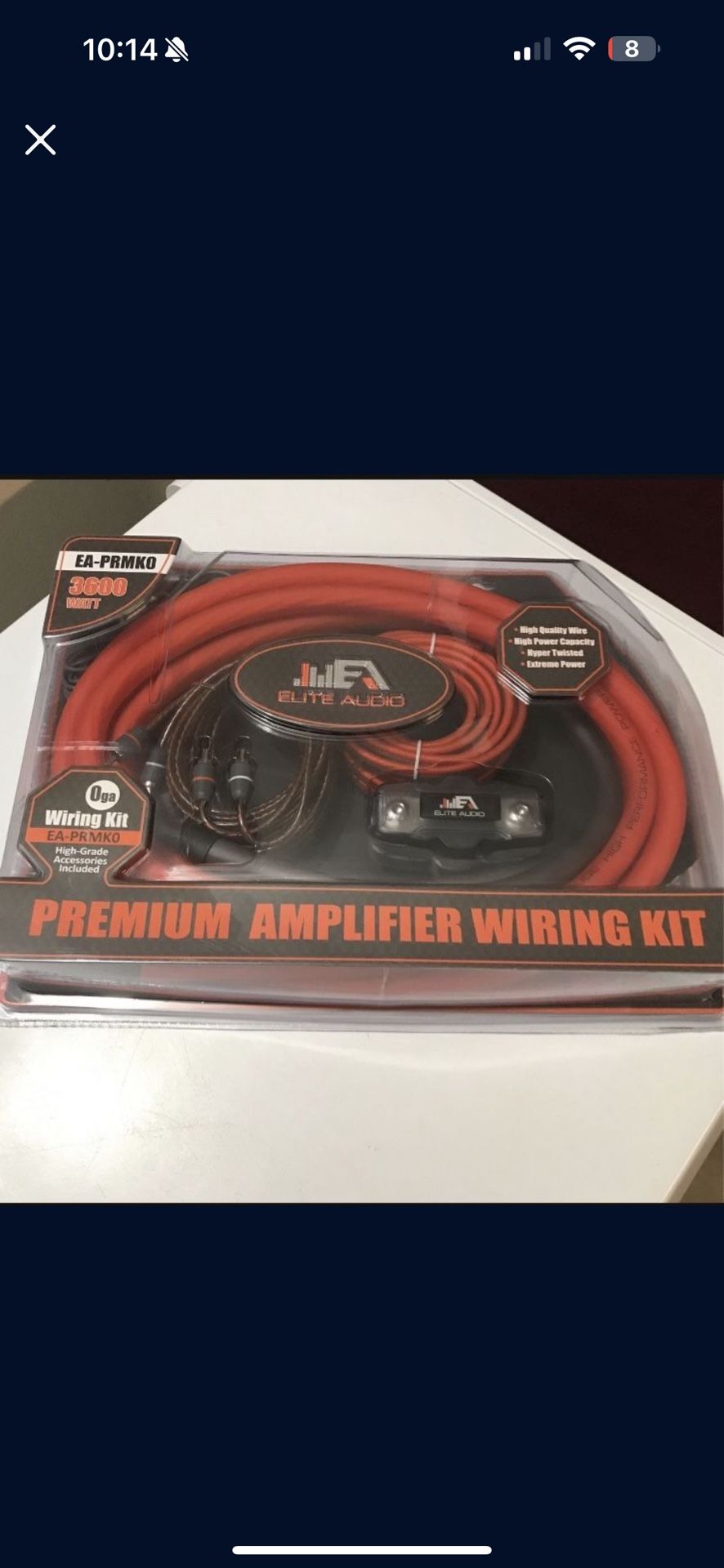 Elite Audio 0 Gauge Amplifier Wiring Kit