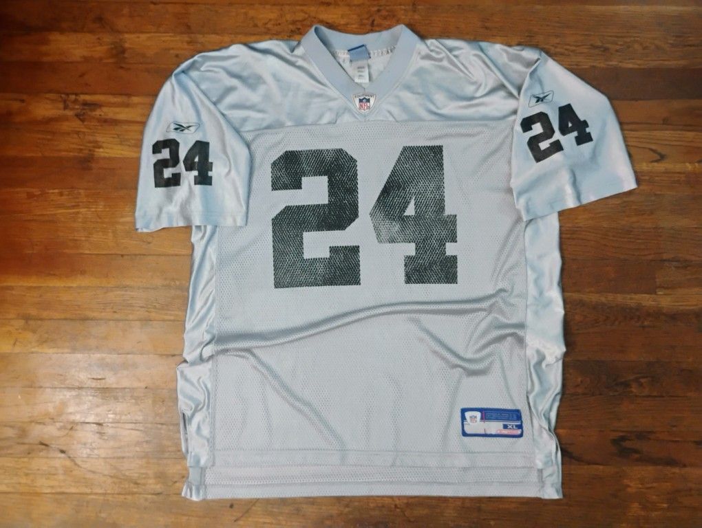 Oakland Raiders Charles Woodson 2002 Jersey Size XL Reebok Silver