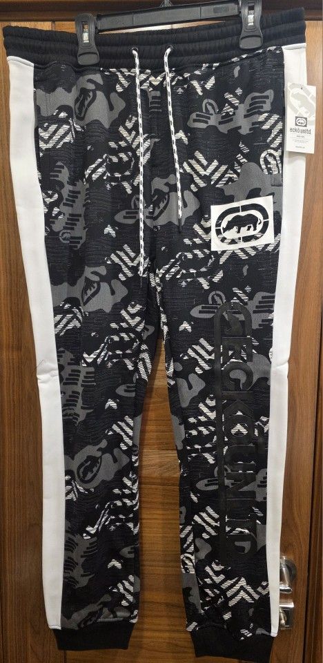 Ecko Unltd Men's Sweatpants Puff Print Colorblock Fleece Jogger