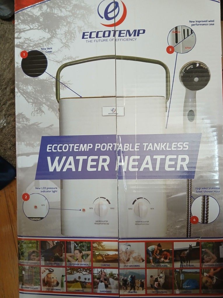 Eccotemp L5 1.5 GPM Portable 37500 BTU Liquid Propane Outdoor Tankless Water Heate