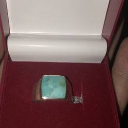 Sky Blue /hint Of Green “Turquoise” Men’s Ring