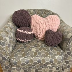 Large Pink Heart Pillow