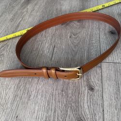 Brown leather belt