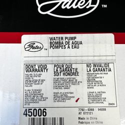 Gates Water Pump Gmc Or Chevy Tahoe Or Yukon. 