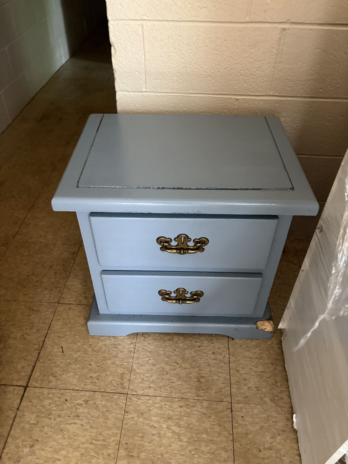 Heavy Wooden Nightstand