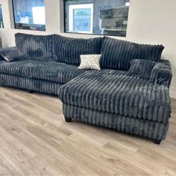 Midnight Madness 2 Piece Sectional $10 Down Payment And Financing Available