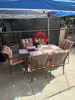 Patio table with 6 chairs