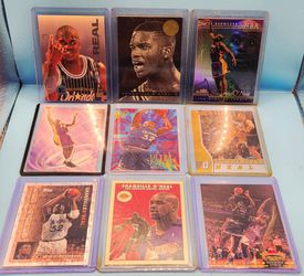 SHAQUILLE O'NEAL : Lot Of 14 Insert: Orlando Magic - LA Lakers HOF