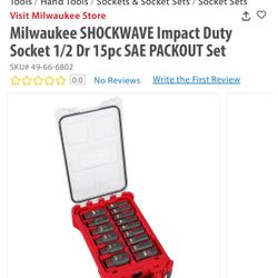 Milwaukee Impact Socket Packout 