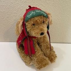 Vintage Hallmark Buddy Hollyday Plush Puppy Dog   