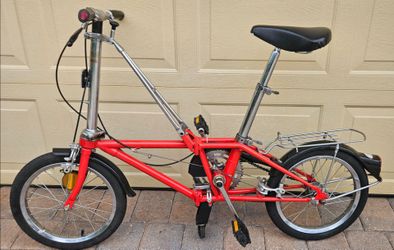 Dahon Classic 3 Speed Folding Bicycle 1980s Vintage Maroon Dark Red