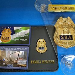 2026 NOVELTY NYPD SBA SERGEANTS BENEVOLENT FAMILY MEMBER WALLET WINDSHIELD ORNAMENT FREE COURTESY 