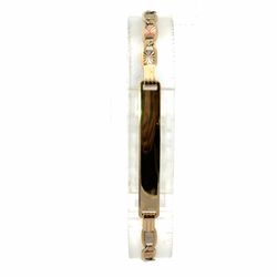 Woman’s Ladies 10k Tricolor Rose White Yellow Gold 7” Inch 4.1mm ID Identification Gucci Link Bracelet GP3130777