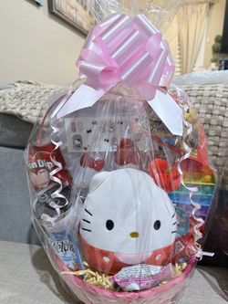 Hello kitty squish mellow Easter basket
