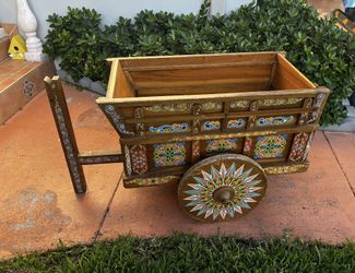 Vintage Ox Carreta…45 long By 27” Wide With Wheels By 25” Height..SEE ALL PICTURES…$195