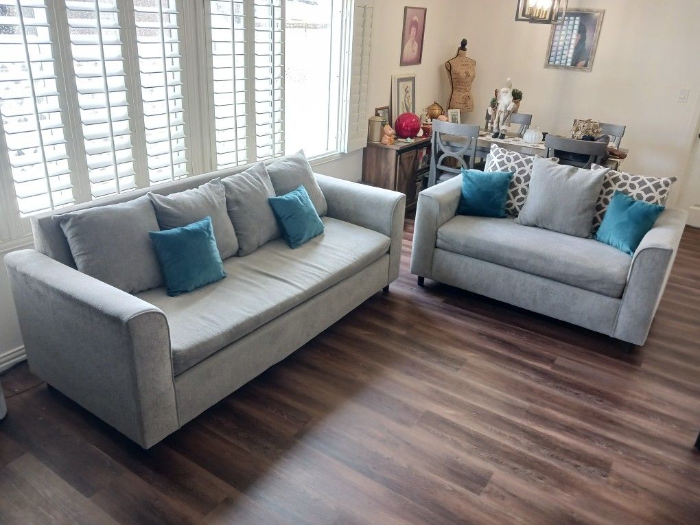 Gray Sofa + Loveseat Set – $100 OBO (Walnut near Cal Poly)