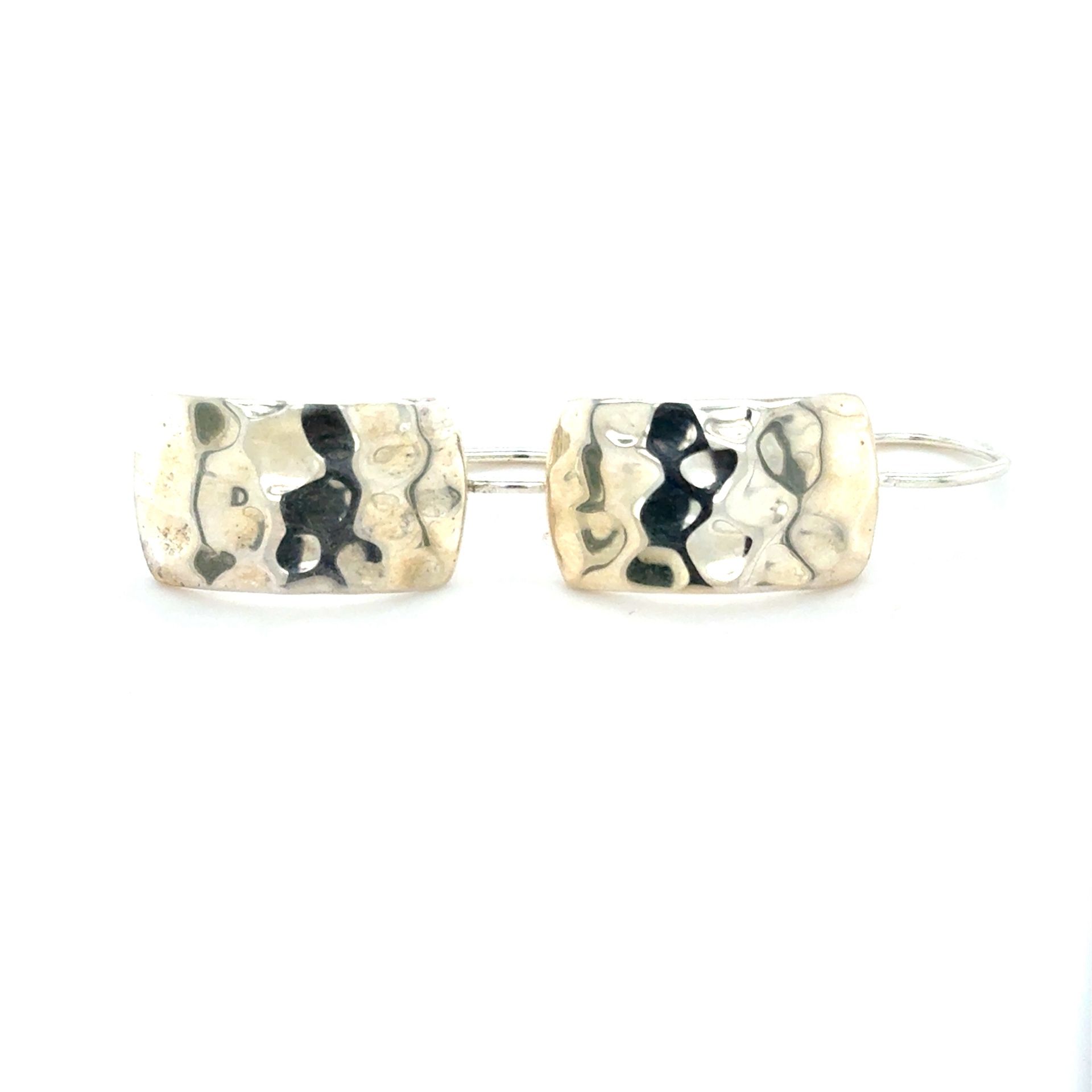 Silpada 925 Hammered Rectangular Drop Earrings