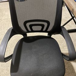 Work chair: Ergonomic, adjustable, lumbar support, Black 