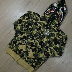 Bape ABC Camo Double Hooded Shark Zip Hoodie New Sizes ( Small-xlarge)
