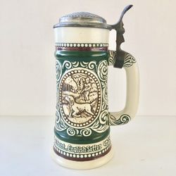 Vintage 1978 Avon Beer Stein The Strike Rainbow Trout At Point English Setter
